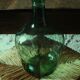 Bonbonne Dame Jeanne Collection Viresa en verre vert
