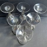 6 Verres à eau Daum putoisés or