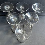 6 Daum water glasses with gold putoises