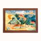 Mid-Century coloured enamelled ceramic tile art panel, Anduze