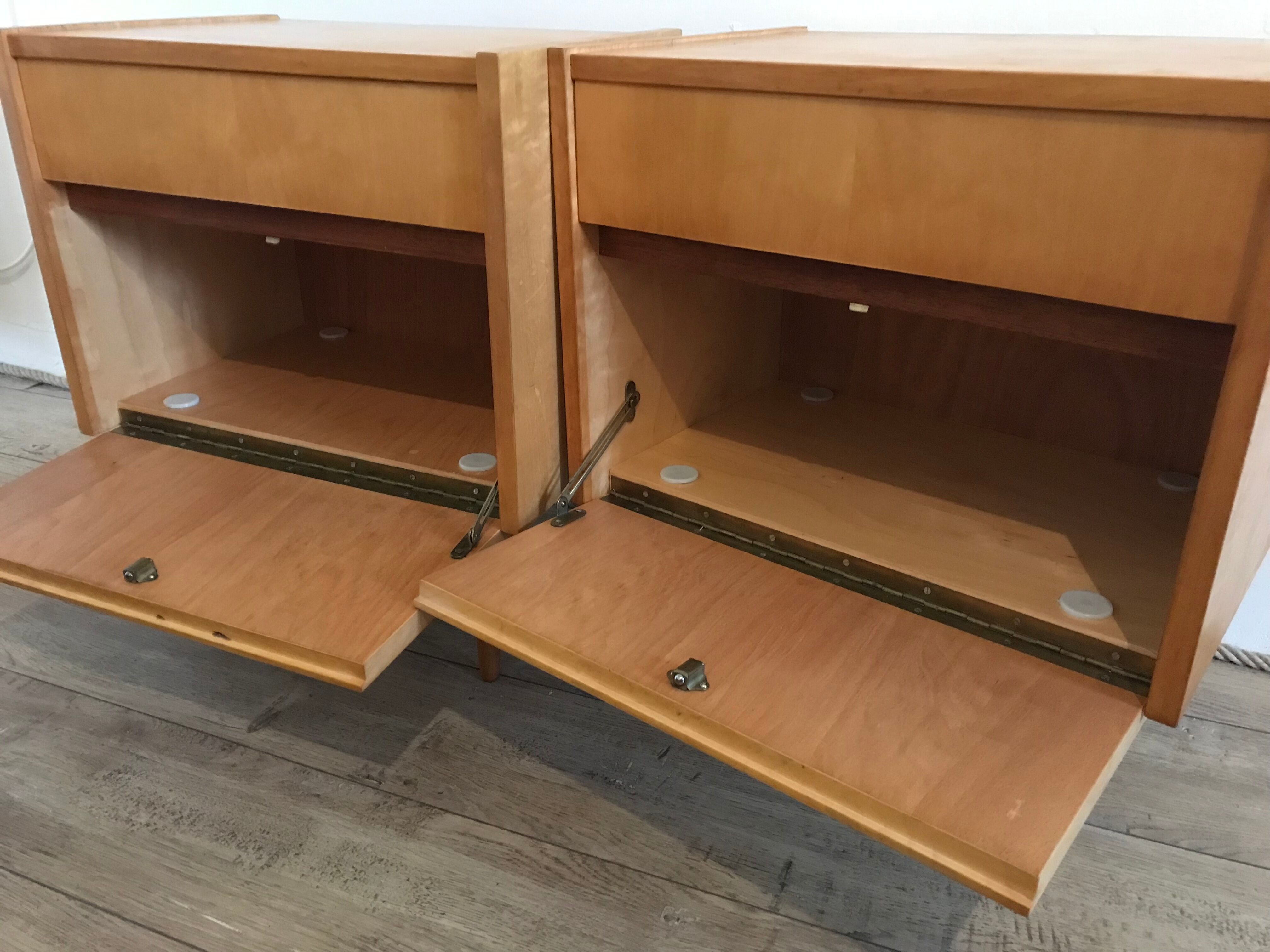 Pair of vintage bedside tables 1960-80's