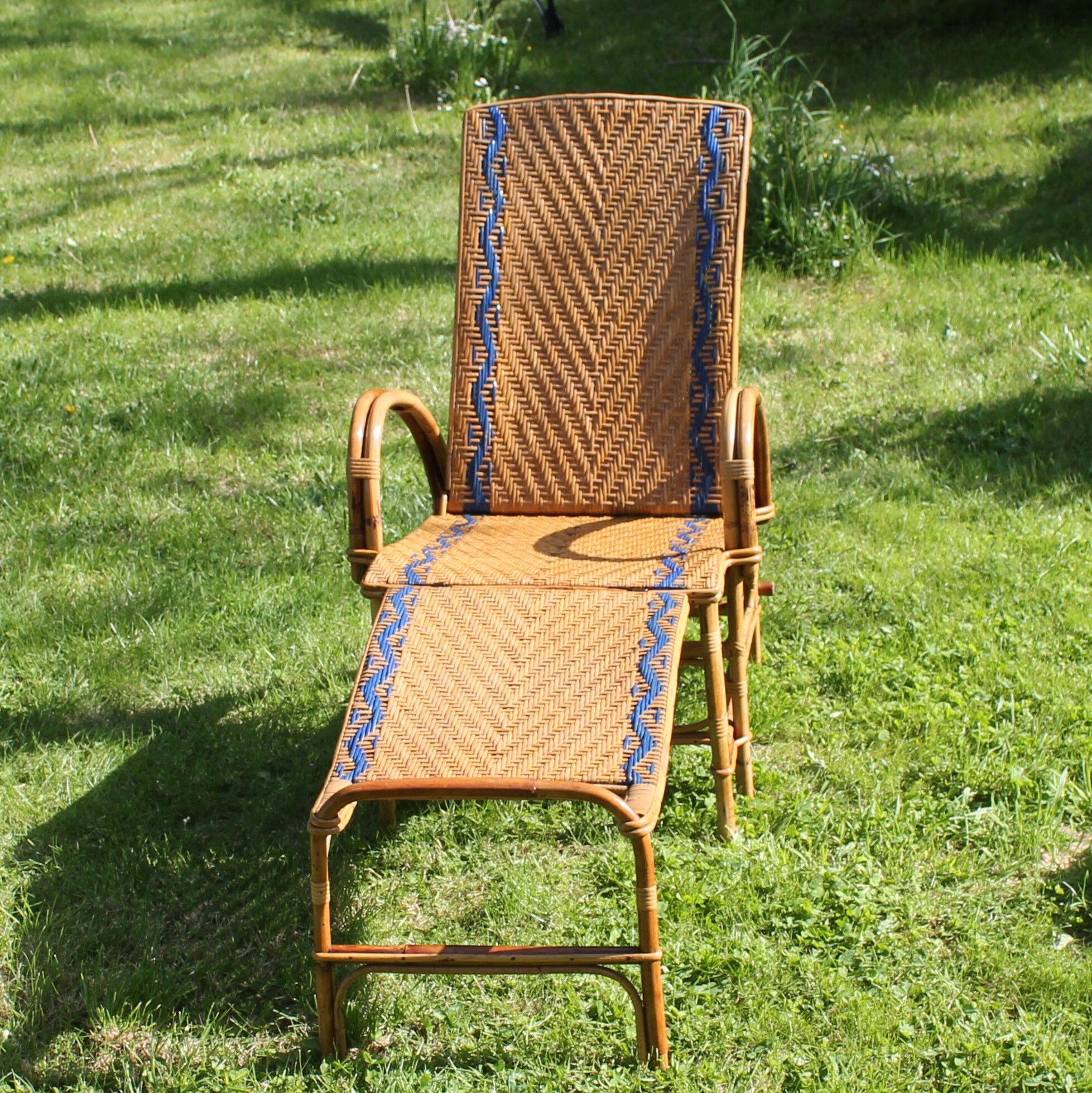 Vintage rotin transat