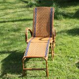 Vintage rotin transat