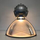Suspension lamp holophane gray prismatic glass