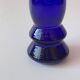 Cobalt blue blown glass vase 17.5cm