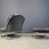 Model 915 Lounge Chair with stool by Carlo de Carli for Cinova, 1970s