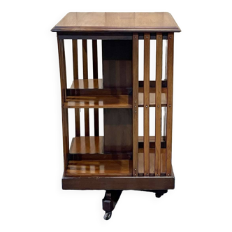 English mahogany revolving bookcase early 20th century