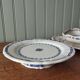 Old mounted plate, compotier in iron earthenware E. Bourgeois large deposit “Rouen XVIII”