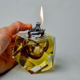 Yellow Sommerso lighter by Seguso, faceted glass from Murano, Italy, 970