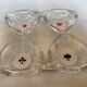 Four ashtrays playing cards spade diamond club heart