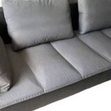 Canapé en cuir gris « Feng » de Didier Gomez pour Ligne roset