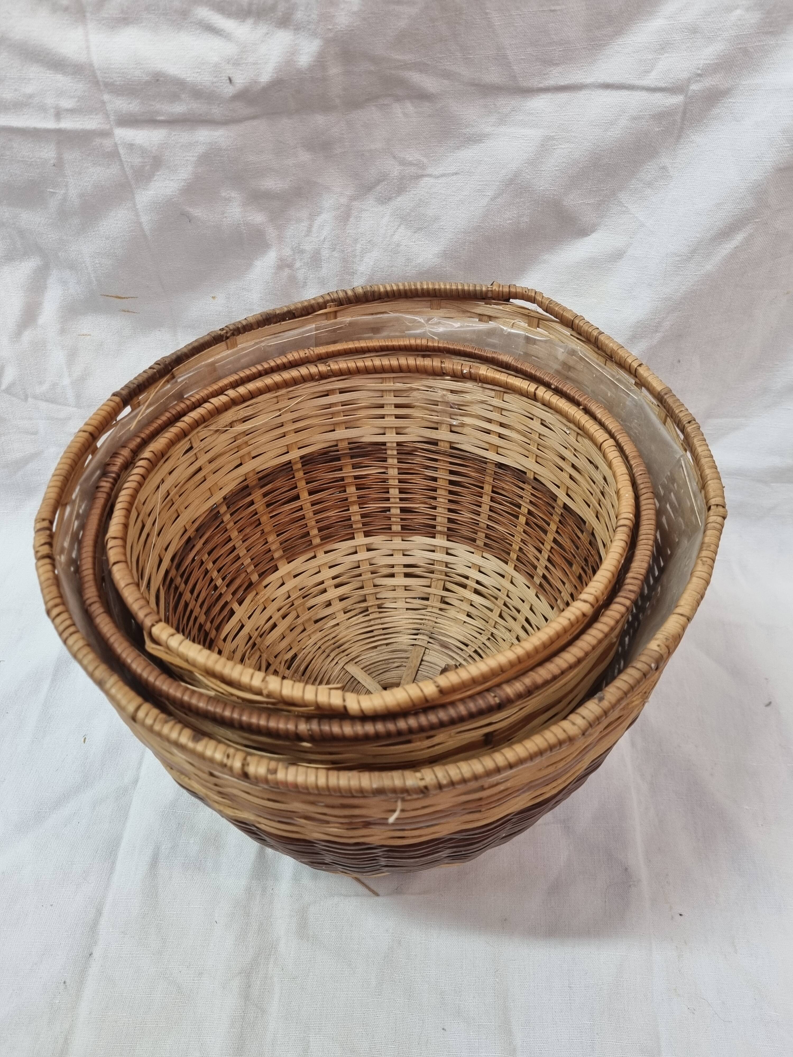 3 rattan pot covers