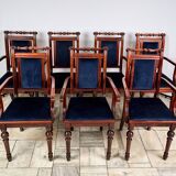 Set of 7 Eclectic Style Chairs FAMEG Radomsko, 1970s/80s