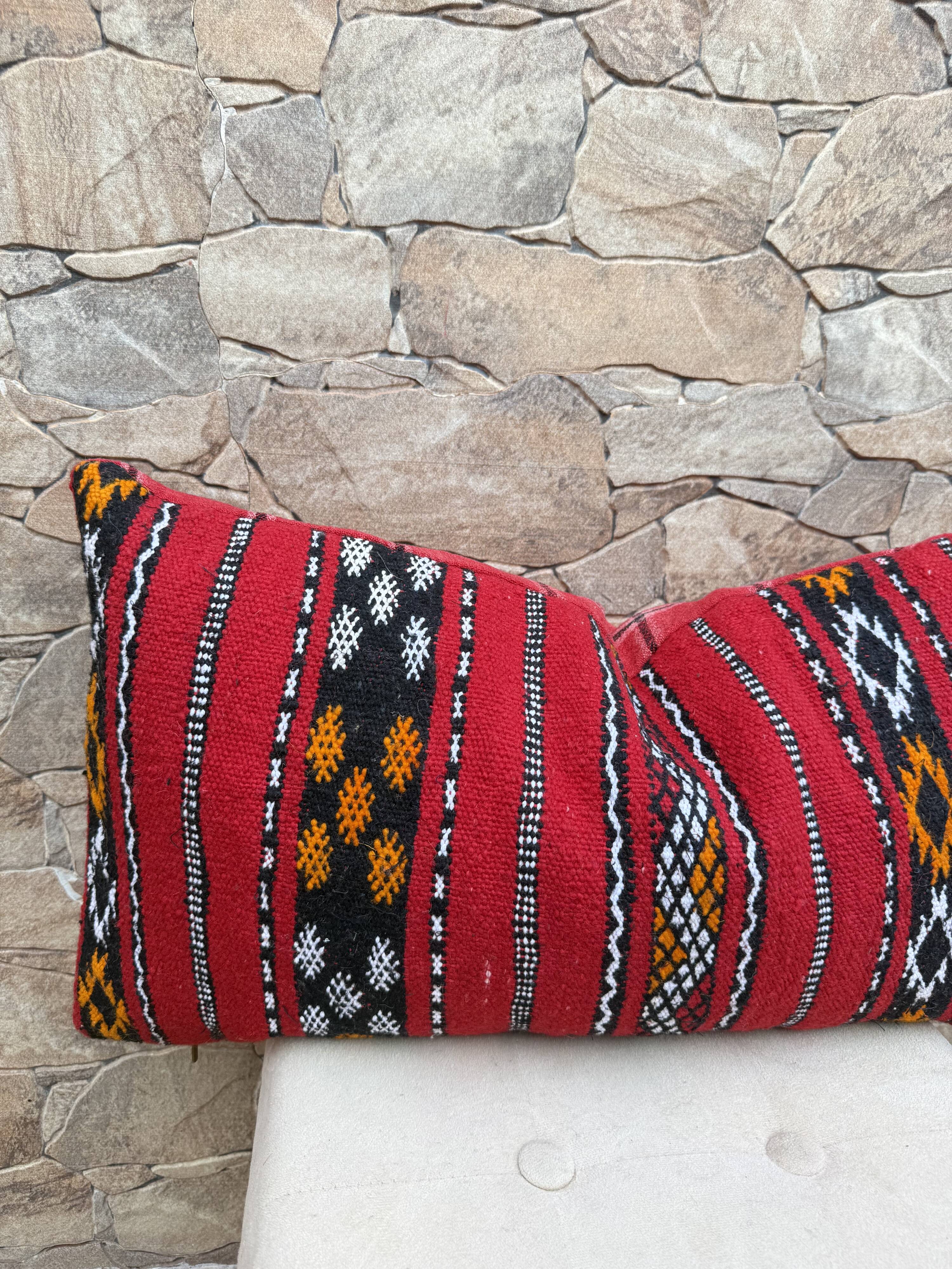 Moroccan pillowcase, Berber cushion cover, woven pillowcase