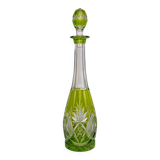 1950s Val St. Lambert ‘Berncastel’ Green Flashed & Cut Crystal Decanter