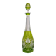 1950s Val St. Lambert ‘Berncastel’ Green Flashed & Cut Crystal Decanter
