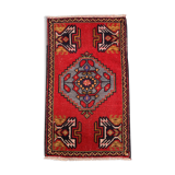 Small Vintage Turkish Rug 91x55 cm, Short Runner, Tribal, Shabby Chic