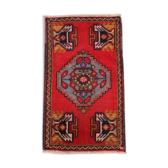 Small Vintage Turkish Rug 91x55 cm, Short Runner, Tribal, Shabby Chic