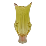 Vintage metallurgical glass vase designed by Josef Hospodka for Chribska, 1960s