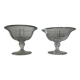 Pair of 19th century Medici glass candlesticks with button feet