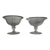 Pair of 19th century Medici glass candlesticks with button feet