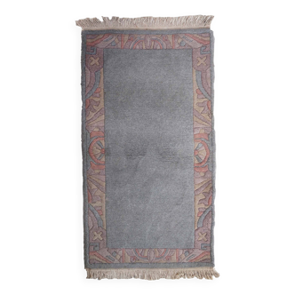 Tapis Vintage Khaden Tibétain en Laine (75cm x 136cm), Années 1970, Éléganc