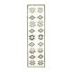 1970s Vintage Turkish Hand-Knotted Wool Cotton White Runner Rug 90X310