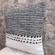 Berber zanafi square cushion cover - handmade - 100% wool and cotton - 45x45cm