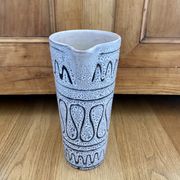 Ceramic pitcher Jean Austruy gray black and white