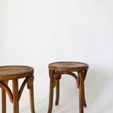 Pair stools signed Baumann