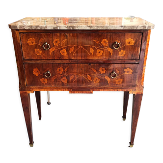 Chest of drawers 2 drawers Louis XVI