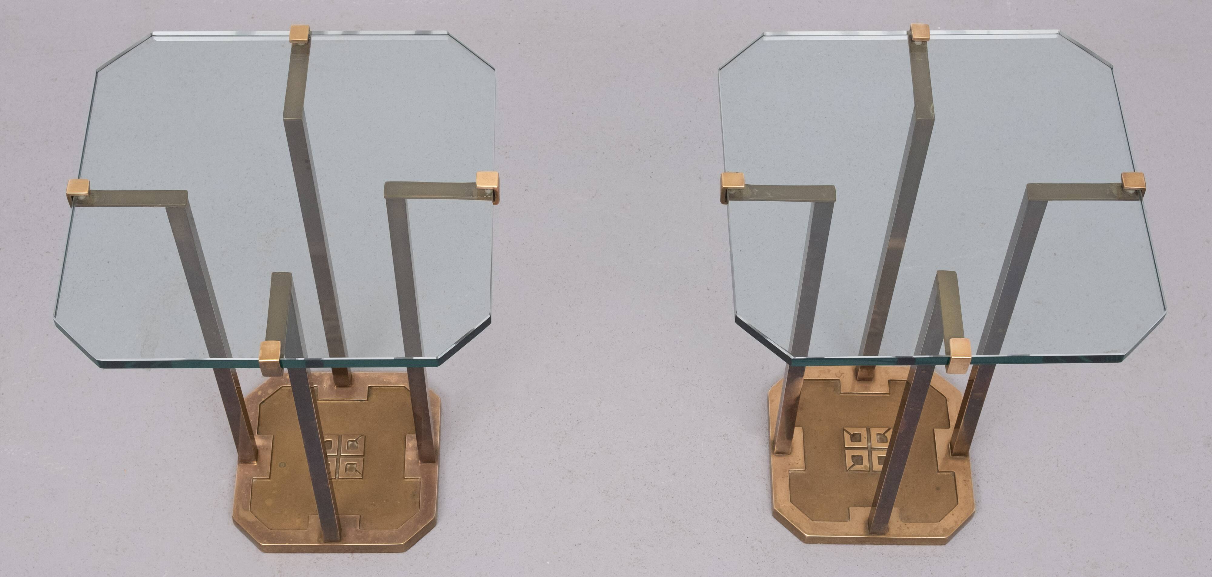 Stunning pair Peter Ghyczy T18 Side Tables 1970s