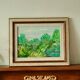 Original mid-century oil on canvas – "Vibrant Landscape"