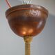 Large wooden art deco ufo chandelier, 1930s