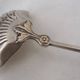 Puiforcat, sugar spoon, solid silver, Russian-style handle, vermeil.