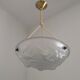 Signed Muller Frères Lunéville Art Deco Ceiling Light Flying Bird Detail