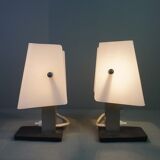 Set of 2 vintage Plexiglas luminaires