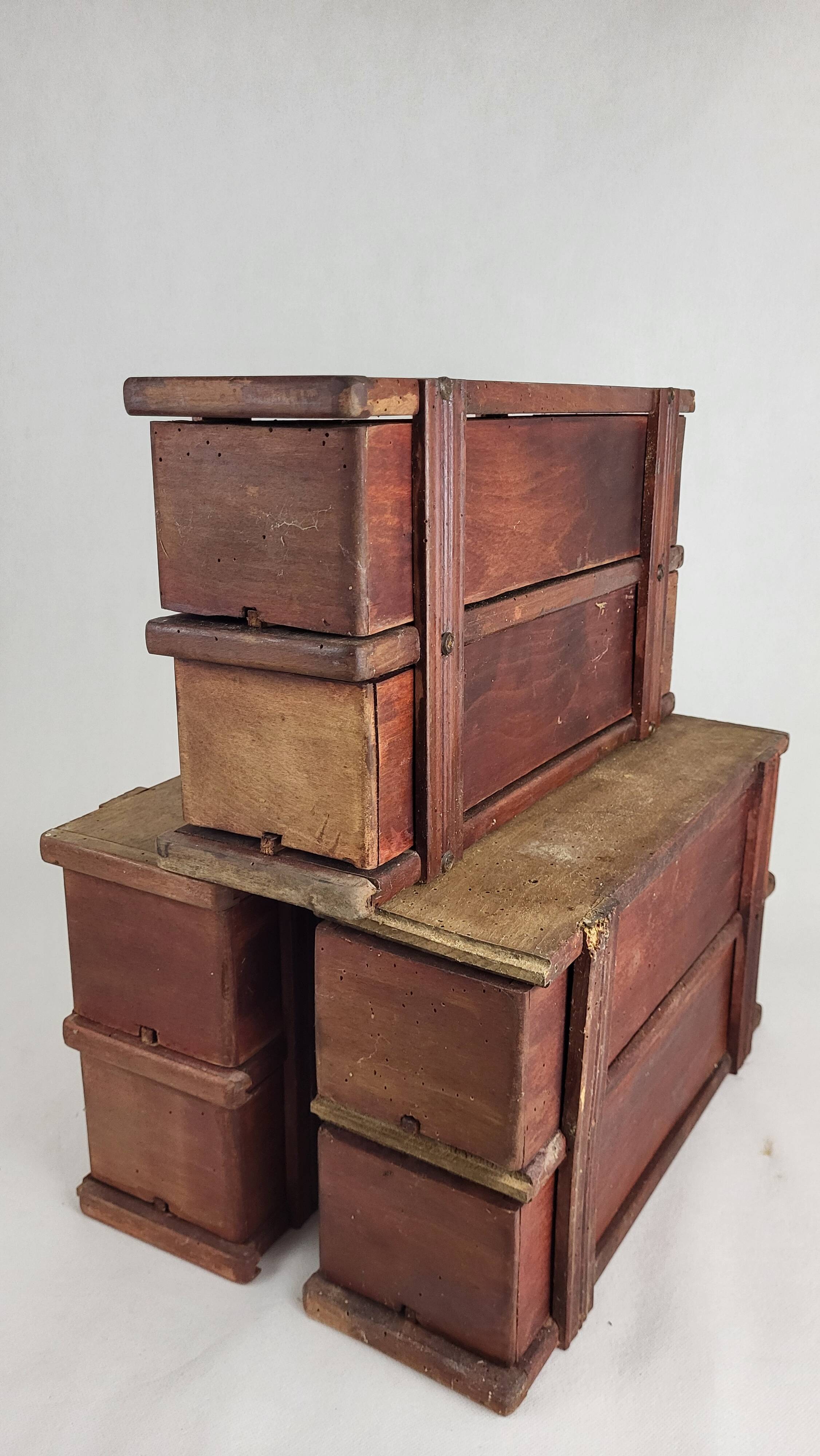 Boîte de rangement en bois, années 20-30