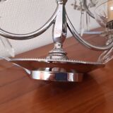 Pair of old table lamps with stamps