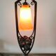 Lampe fer forgé art déco signé Vianne