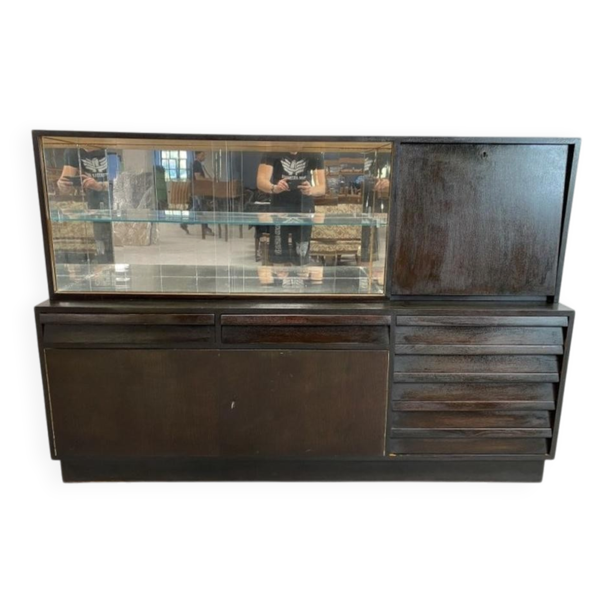 Wall unit Model H by Jindřich Halabala for UP Závody