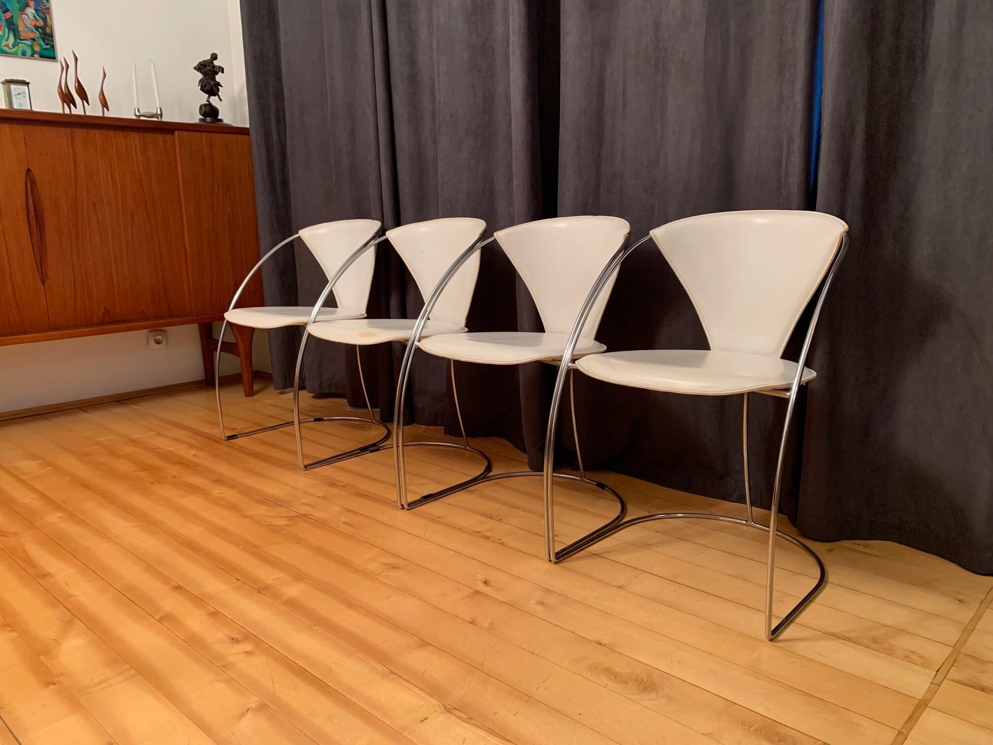 Set of four Linda chairs, Arrben, Italy, 1980s