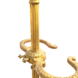 Old brass umbrella door triangular base mounted on column