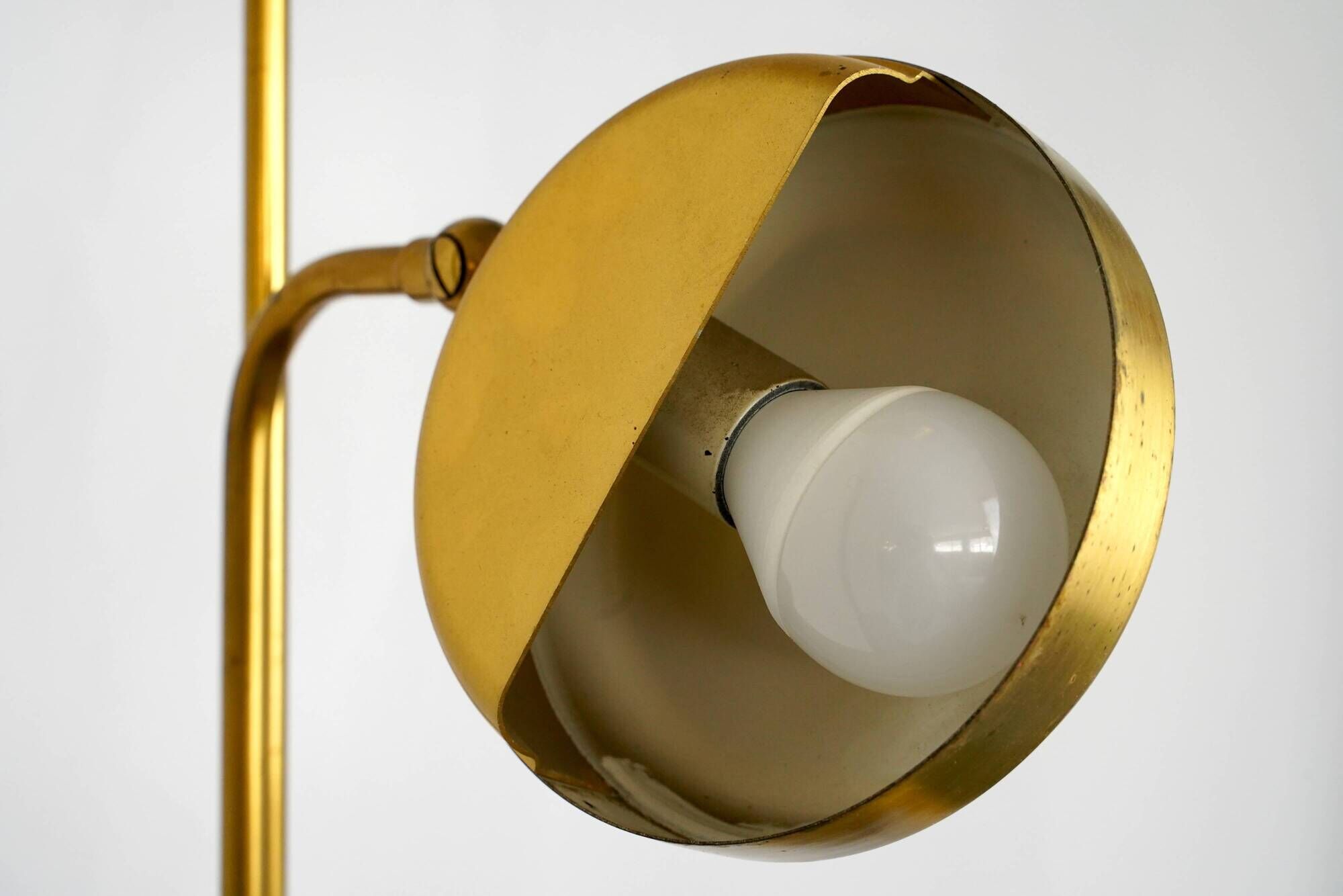 Italian vintage three arms brass floor lamp by Goffredo Reggiani