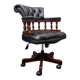 English Chesterfield Captain Chair Black