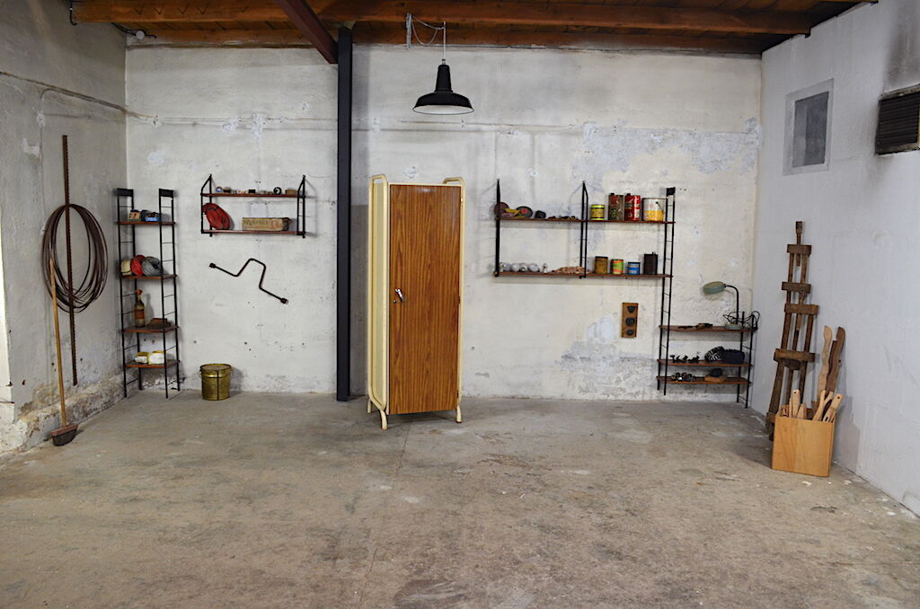 Locker room furniture industrialist peter vintage 1950