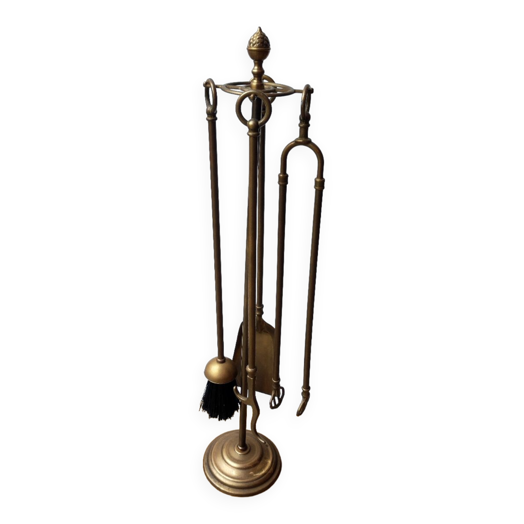 Solid brass fireplace servant 4 accessories.