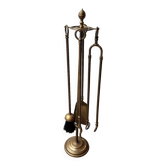 Solid brass fireplace servant 4 accessories.
