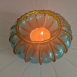 Vintage green blown glass lantern – bohemian spirit – Pier Import