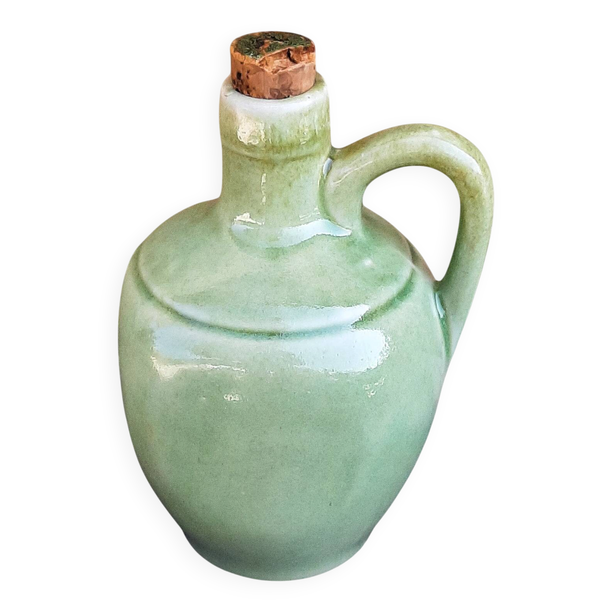 Vintage glazed stoneware jug Grespots Digoin